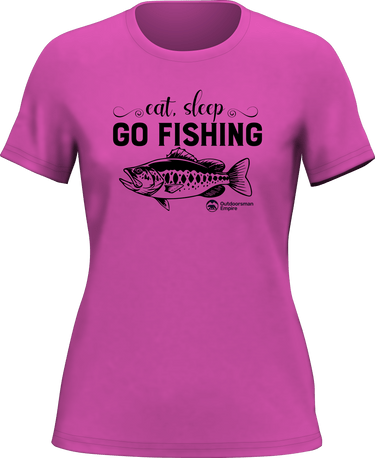 Eat Sleep Go Fishing T-Shirt for Women